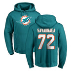 Choea M.Dolphins #72 Jonah Savaiinaea Player Aqua LOGO Pullover Hoodies Limited Stitched Jerseys