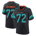 Choea M.Dolphins #72 Jonah Savaiinaea Player Black Pitch Rivalries Collection Home Game Stitched Jerseys