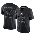 Choea M.Dolphins #72 Jonah Savaiinaea Player Black Reflective Limited Game Stitched Jerseys