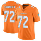 Choea M.Dolphins #72 Jonah Savaiinaea Player Orange Limited Home Game Stitched Jerseys