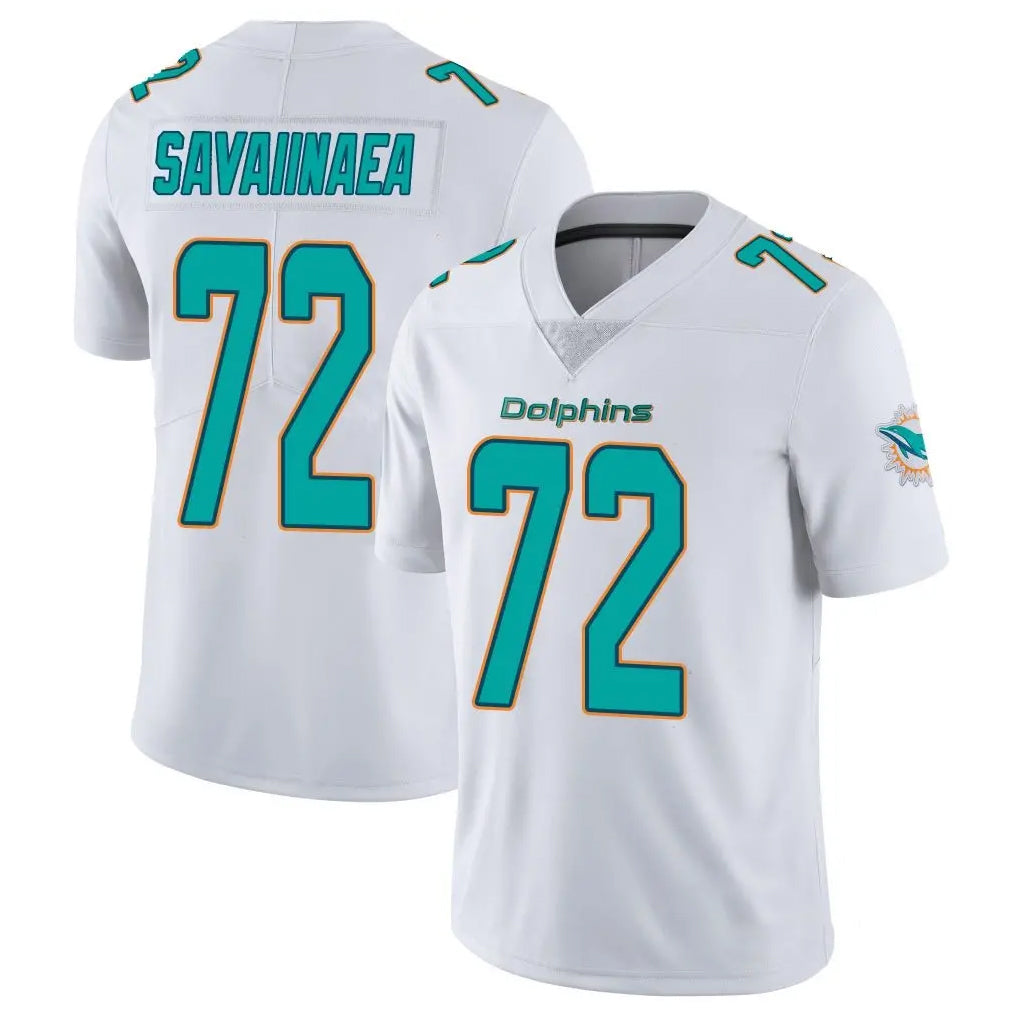 Choea M.Dolphins #72 Jonah Savaiinaea Player White Limited Vapor Untouchable Home Game Stitched Jerseys
