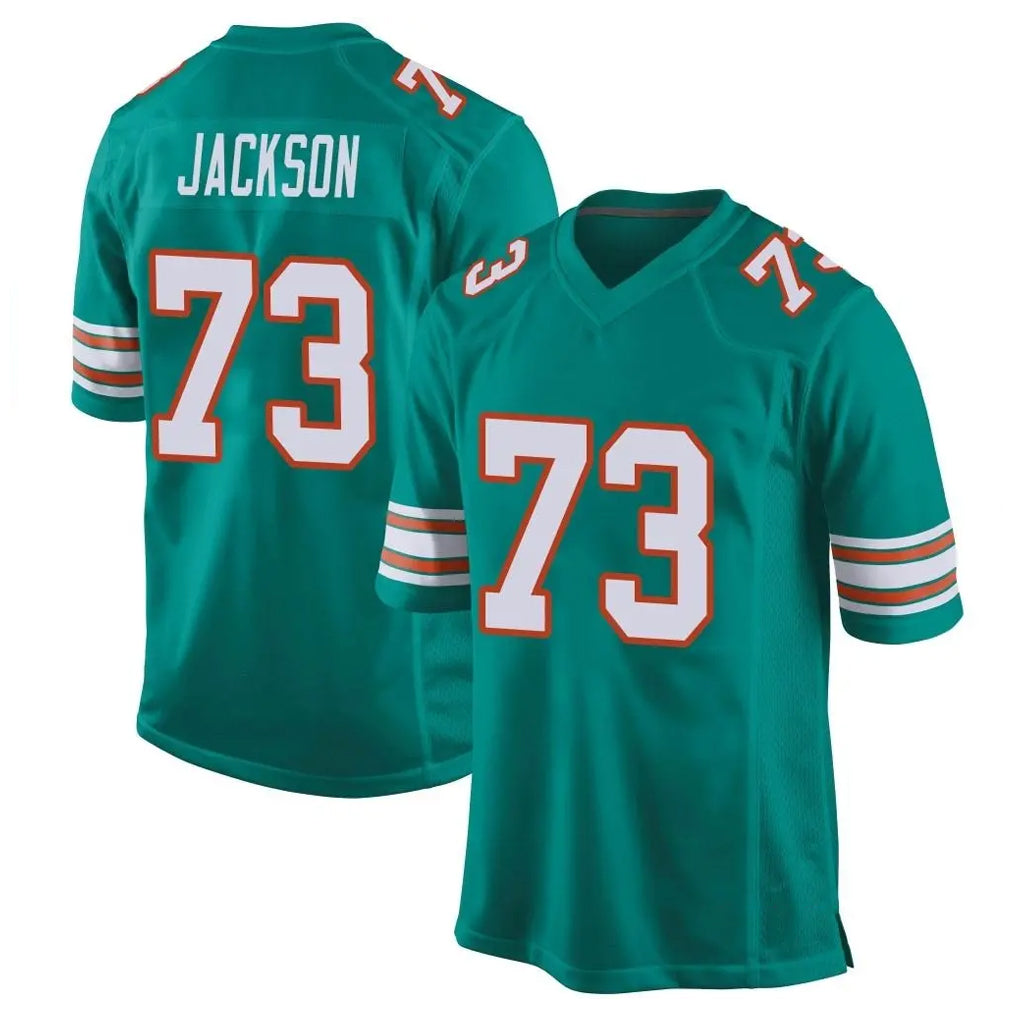 Choea M.Dolphins #73 Austin Jackson Player Aqua Alternate Home Game Stitched Jerseys