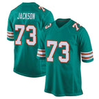 Choea M.Dolphins #73 Austin Jackson Player Aqua Alternate Home Game Stitched Jerseys