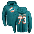 Choea M.Dolphins #73 Austin Jackson Player Aqua LOGO Pullover Hoodies Limited Stitched Jerseys