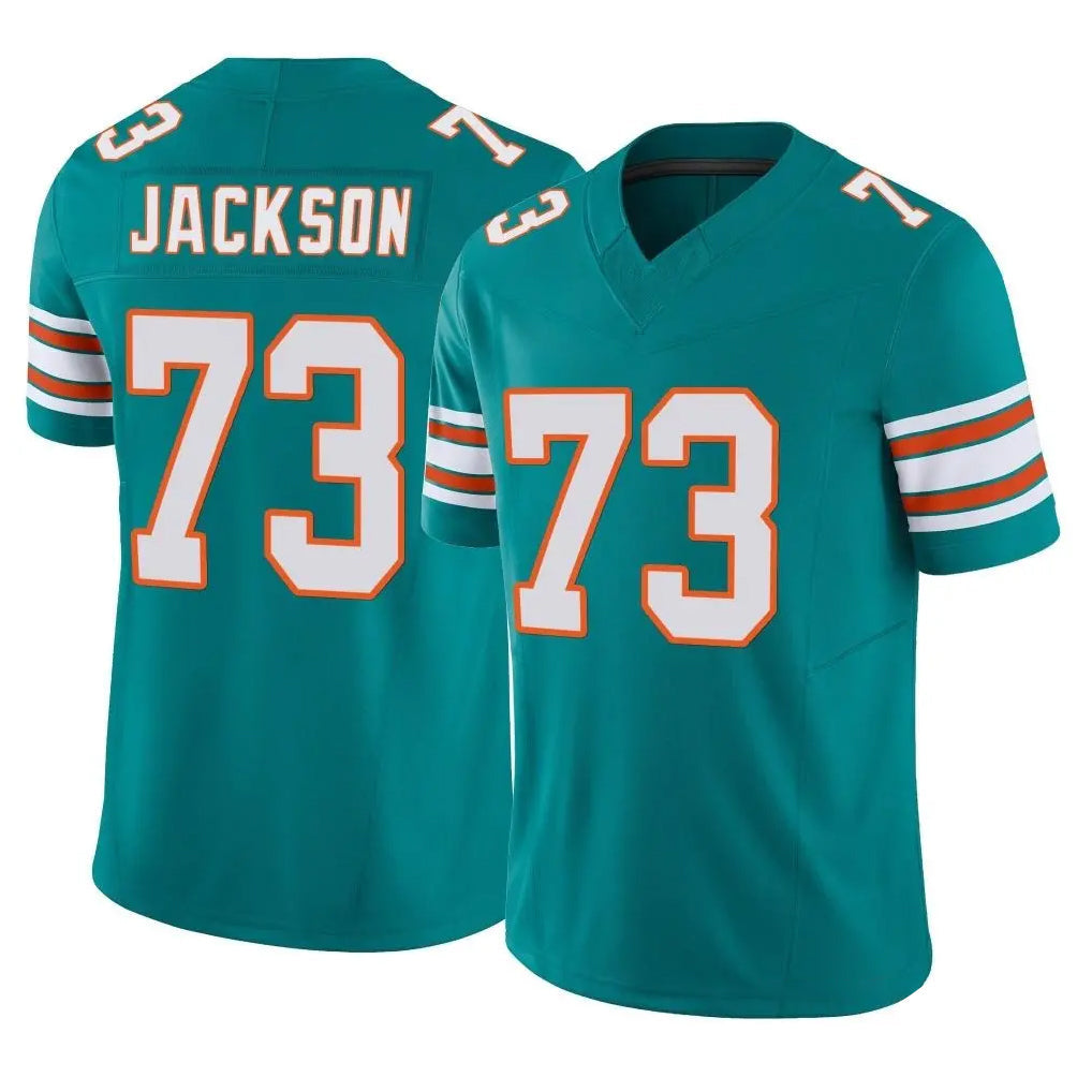 Choea M.Dolphins #73 Austin Jackson Player Aqua Limited Alternate Vapor F.U.S.E. Home Game Stitched Jerseys