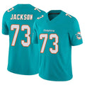 Choea M.Dolphins #73 Austin Jackson Player Aqua Limited Vapor F.U.S.E. Home Game Stitched Jerseys