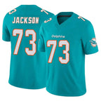 Choea M.Dolphins #73 Austin Jackson Player Aqua Limited Vapor F.U.S.E. Home Game Stitched Jerseys