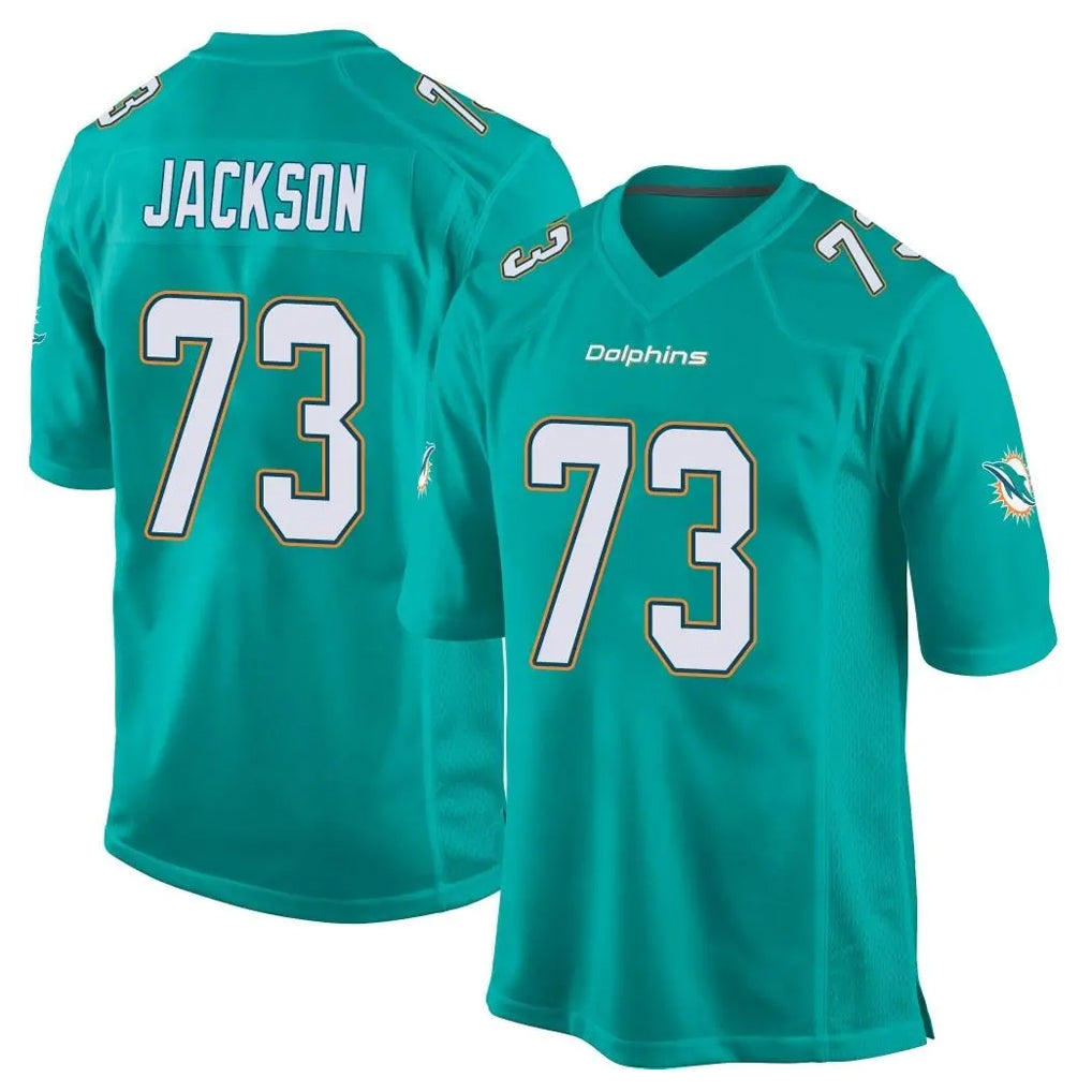Choea M.Dolphins #73 Austin Jackson Player Aqua Team Color Home Game Stitched Jerseys