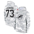 Choea M.Dolphins #73 Austin Jackson Player Arctic Camo Salute to Service Hoodies Limited Game Stitched Jerseys
