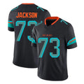 Choea M.Dolphins #73 Austin Jackson Player Black Limited Pitch Rivalries Collection Home Game Stitched Jerseys