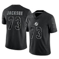 Choea M.Dolphins #73 Austin Jackson Player Black Reflective Limited Game Stitched Jerseys