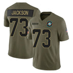 Choea M.Dolphins #73 Austin Jackson Player Olive 2025 Salute To Service Limited Game Stitched Jerseys