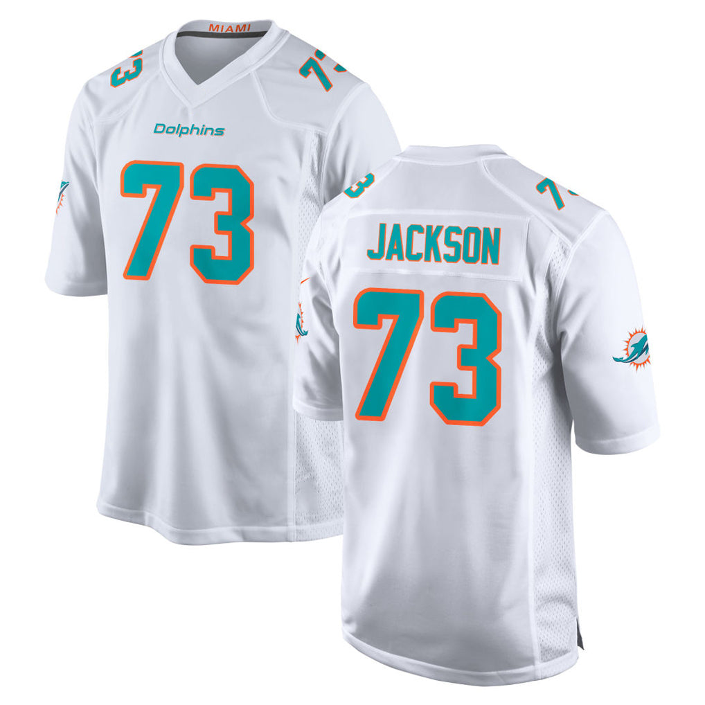 Choea M.Dolphins #73 Austin Jackson Player White Limited Home Game Stitched Jerseys