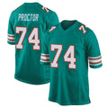 Choea M.Dolphins #74 Kadyn Proctor Player Aqua Alternate Home Game Stitched Jerseys