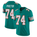 Choea M.Dolphins #74 Kadyn Proctor Player Aqua Limited Alternate Vapor Untouchable Home Game Stitched Jerseys