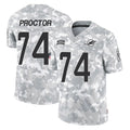 Choea M.Dolphins #74 Kadyn Proctor Player Arctic Camo Salute To Service Limited Game Stitched Jerseys