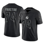 Choea M.Dolphins #74 Kadyn Proctor Player Black Reflective Limited Game Stitched Jerseys