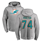 Choea M.Dolphins #74 Kadyn Proctor Player Gray LOGO Pullover Hoodies Limited Stitched Jerseys