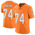 Choea M.Dolphins #74 Kadyn Proctor Player Orange Limited Home Game Stitched Jerseys