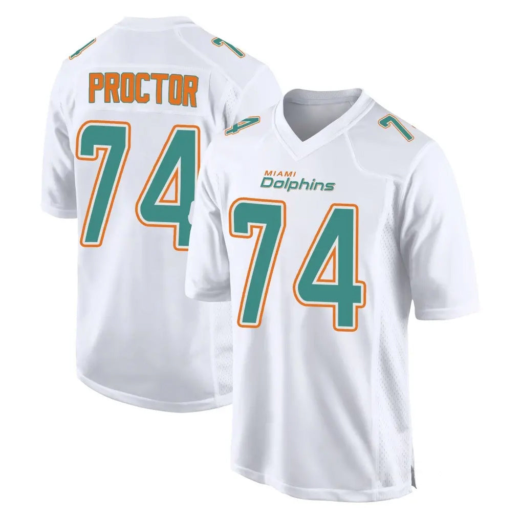 Choea M.Dolphins #74 Kadyn Proctor Player White Fashion Home Game Stitched Jerseys