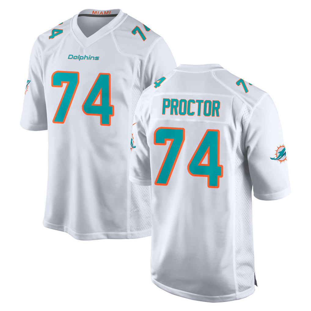 Choea M.Dolphins #74 Kadyn Proctor Player White Limited Home Game Stitched Jerseys
