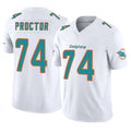 Choea M.Dolphins #74 Kadyn Proctor Player White Limited Vapor F.U.S.E. Home Game Stitched Jerseys