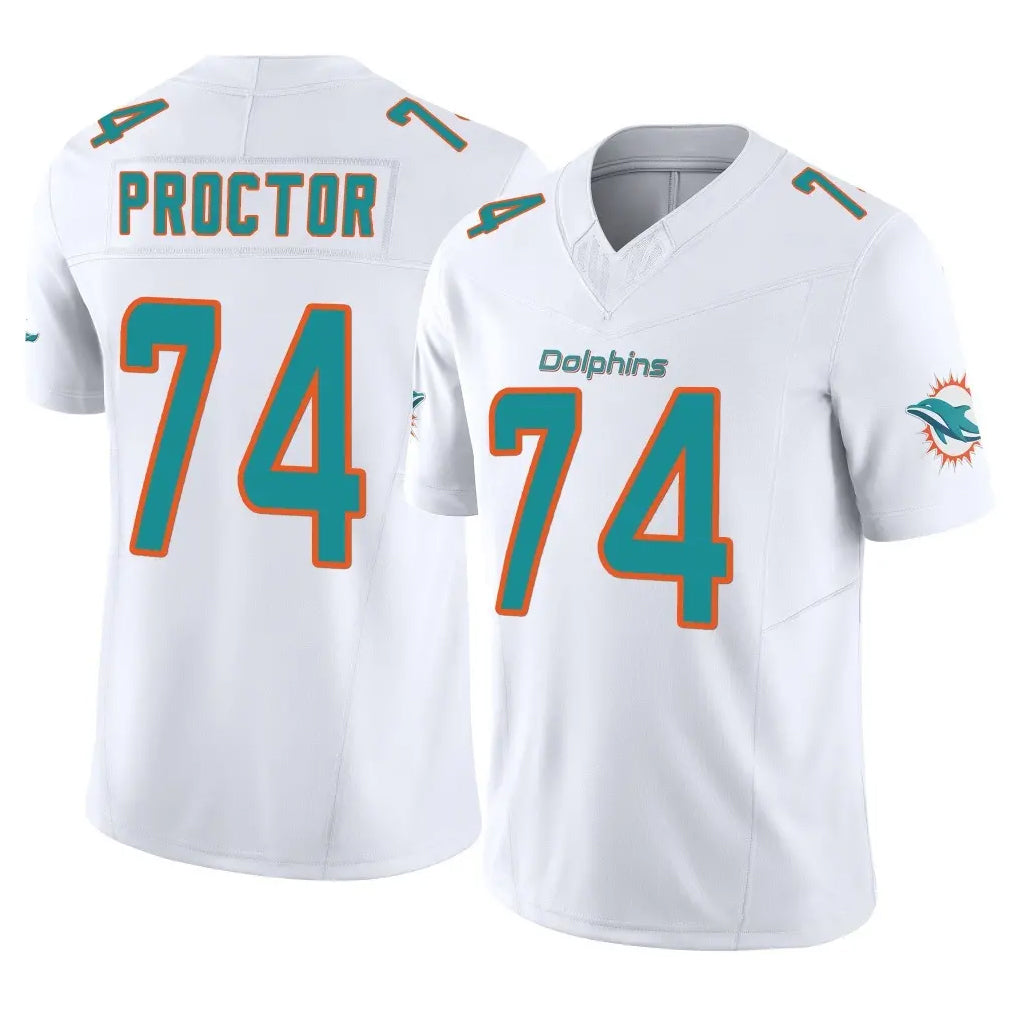 Choea M.Dolphins #74 Kadyn Proctor Player White Limited Vapor F.U.S.E. Home Game Stitched Jerseys