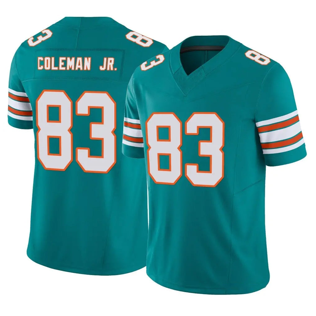 Choea M.Dolphins #83 Kevin Coleman Jr. Player Aqua Limited Alternate Vapor F.U.S.E. Home Game Stitched Jerseys