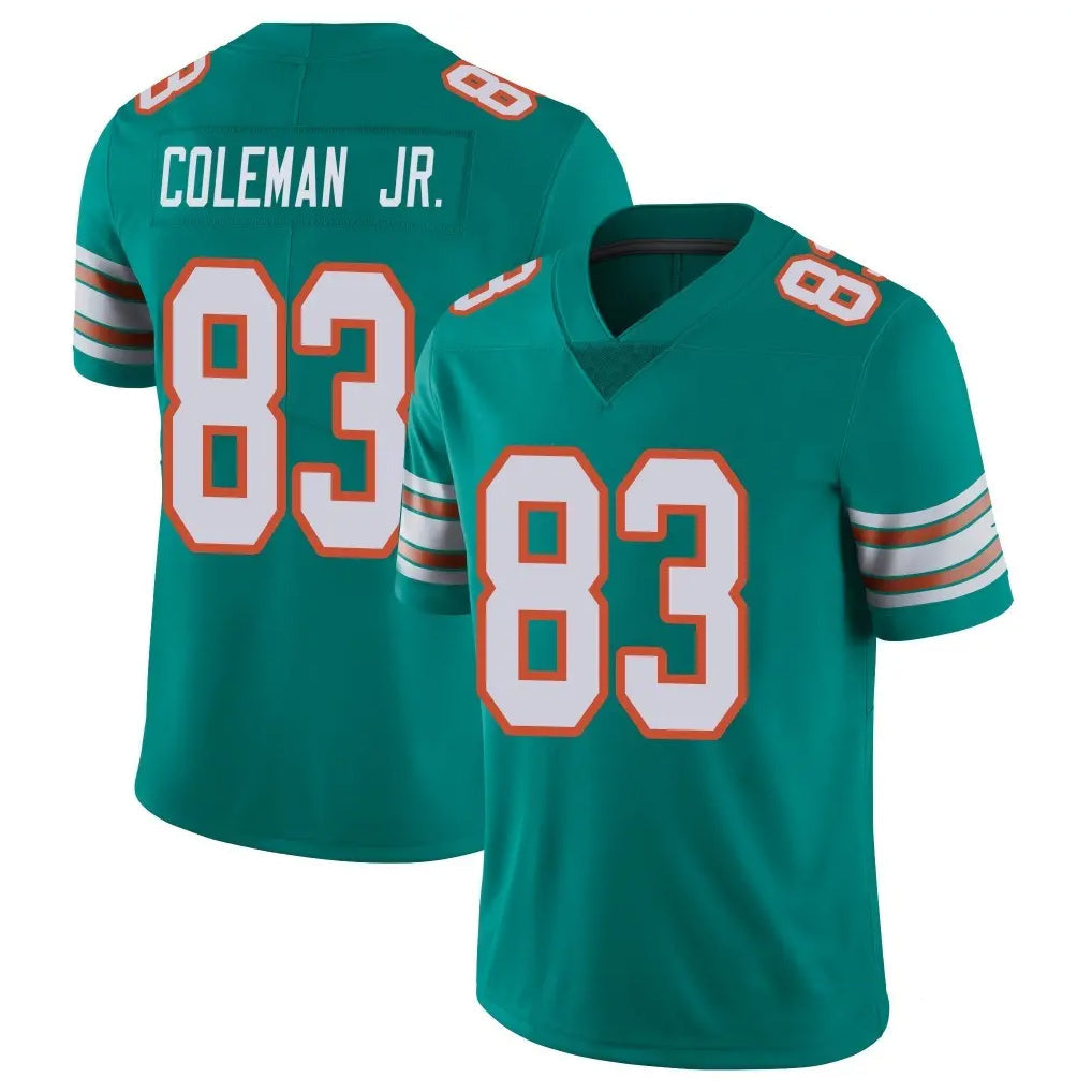 Choea M.Dolphins #83 Kevin Coleman Jr. Player Aqua Limited Alternate Vapor Untouchable Home Game Stitched Jerseys