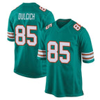Choea M.Dolphins #85 Greg Dulcich Player Aqua Alternate Home Game Stitched Jerseys