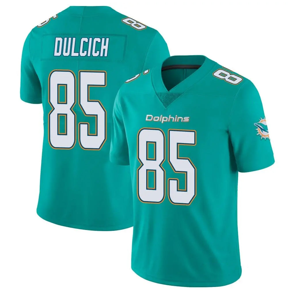 Choea M.Dolphins #85 Greg Dulcich Player Aqua Limited Vapor Untouchable Home Game Stitched Jerseys