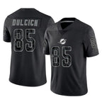 Choea M.Dolphins #85 Greg Dulcich Player Black Reflective Limited Game Stitched Jerseys