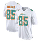 Choea M.Dolphins #85 Greg Dulcich Player White Fashion Home Game Stitched Jerseys