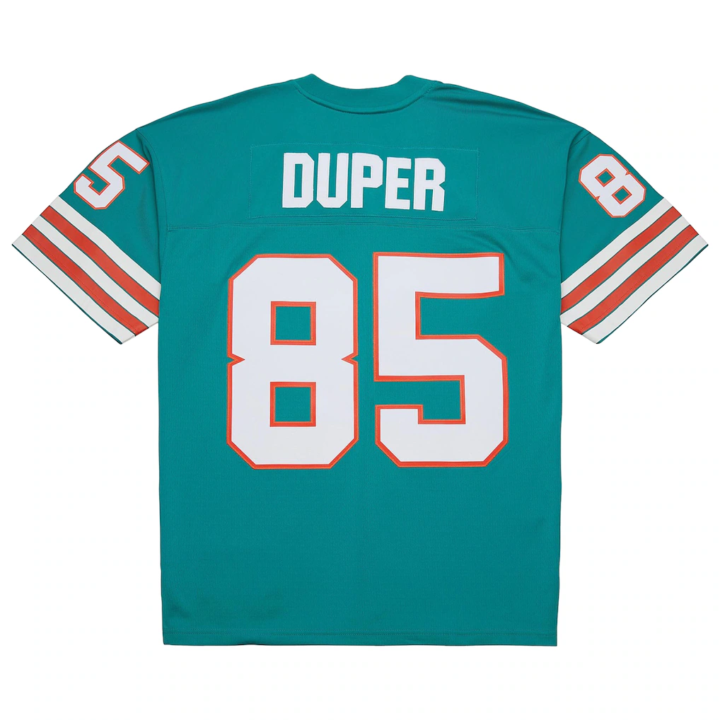 Choea M.Dolphins #85 Mark Duper Mitchell & Ness Aqua Legacy Replica Jersey