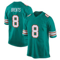 Choea M.Dolphins #8 JuJu Brents Player Aqua Alternate Home Game Stitched Jerseys