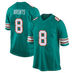 Choea M.Dolphins #8 JuJu Brents Player Aqua Alternate Home Game Stitched Jerseys