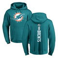 Choea M.Dolphins #8 JuJu Brents Player Aqua LOGO Pullover Hoodies Limited Stitched Jerseys