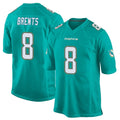 Choea M.Dolphins #8 JuJu Brents Player Aqua Team Color Home Game Stitched Jerseys