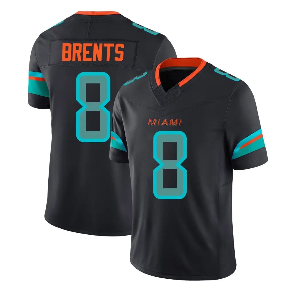 Choea M.Dolphins #8 JuJu Brents Player Black Limited Pitch Rivalries Collection Home Game Stitched Jerseys