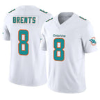 Choea M.Dolphins #8 JuJu Brents Player White Limited Vapor F.U.S.E. Home Game Stitched Jerseys