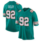 Choea M.Dolphins #92 Zach Sieler Player Aqua Alternate Home Game Stitched Jerseys
