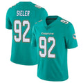 Choea M.Dolphins #92 Zach Sieler Player Aqua Limited Vapor Untouchable Home Game Stitched Jerseys