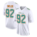 Choea M.Dolphins #92 Zach Sieler Player White Fashion Home Game Stitched Jerseys