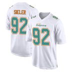 Choea M.Dolphins #92 Zach Sieler Player White Fashion Home Game Stitched Jerseys
