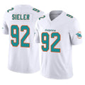 Choea M.Dolphins #92 Zach Sieler Player White Limited Vapor F.U.S.E. Home Game Stitched Jerseys