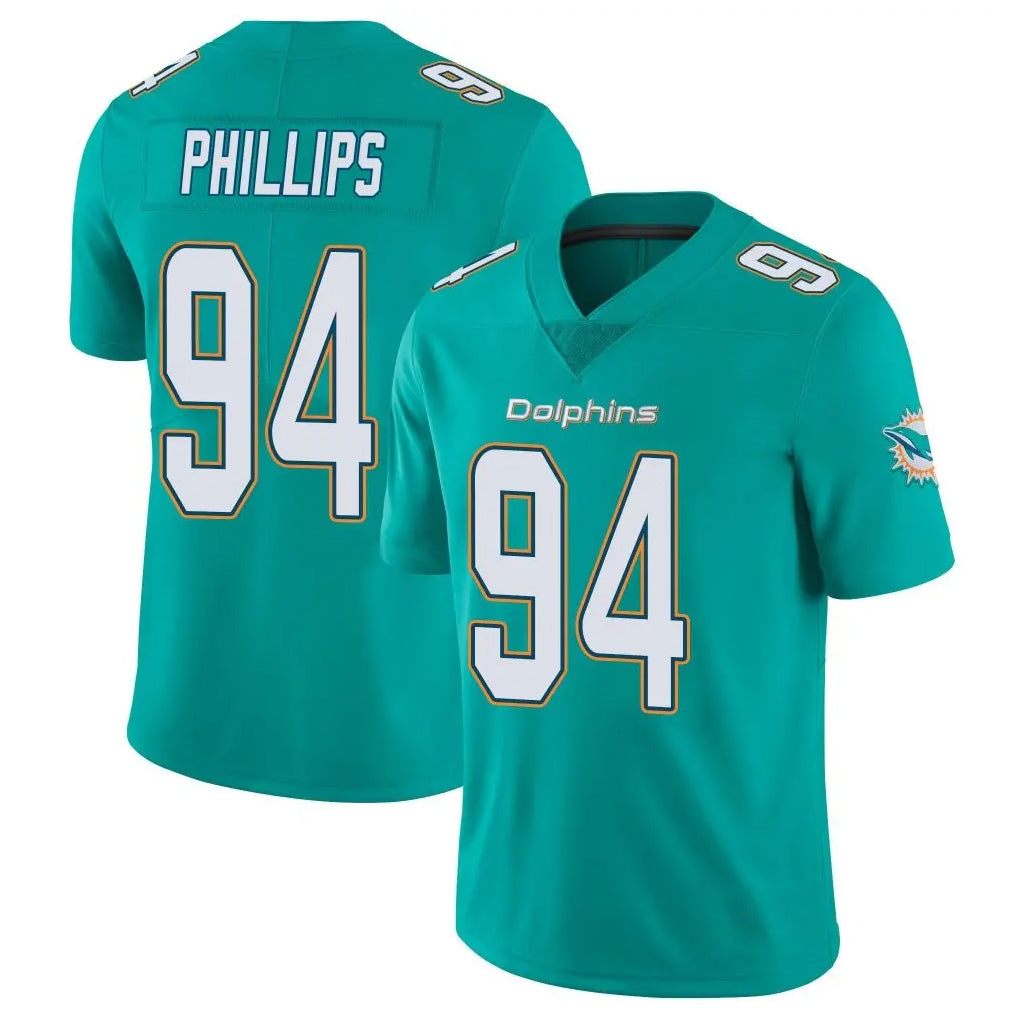 Choea M.Dolphins #94 Jordan Phillips Player Aqua Limited Vapor Untouchable Home Game Stitched Jerseys