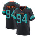 Choea M.Dolphins #94 Jordan Phillips Player Black Pitch Rivalries Collection Home Game Stitched Jerseys