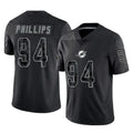 Choea M.Dolphins #94 Jordan Phillips Player Black Reflective Limited Game Stitched Jerseys
