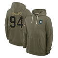 Choea M.Dolphins #94 Jordan Phillips Player Olive Salute to Service Pullover Hoodies Limited Stitched Jerseys