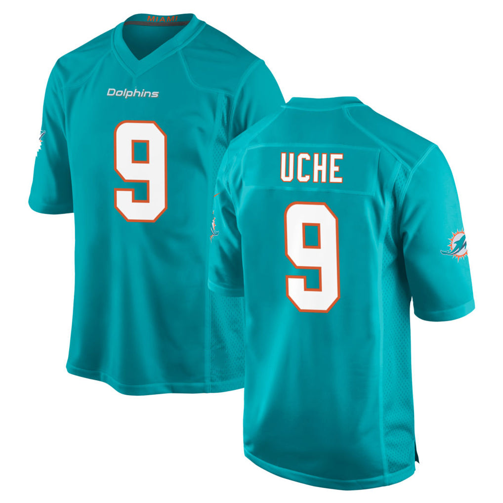 Choea M.Dolphins #9 Joshua Uche Player Aqua Home Game Stitched Jerseys